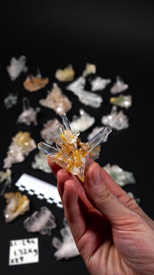 Lemurian Quartz Clusters mixed selection Rainbow Lot (LC-294) crystal.secret.kk