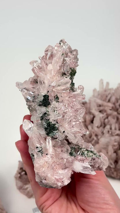 Pink Lemurian Quartz Clusters Medium size (P-1211) 1853g x5