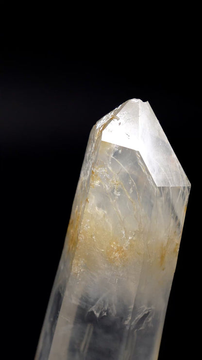 Extra long Golden Healer DNA Blue Smoke Lemurian Quartz Sword of Light Collector Specimen (lot: CO-287) 407g x1