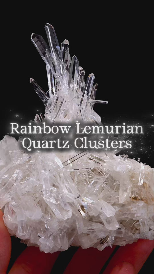 Rainbow Lemurian Quartz Clusters Mixed Selection (LC-3050) | Wholesale Lot | 2525g x8 | Small Size