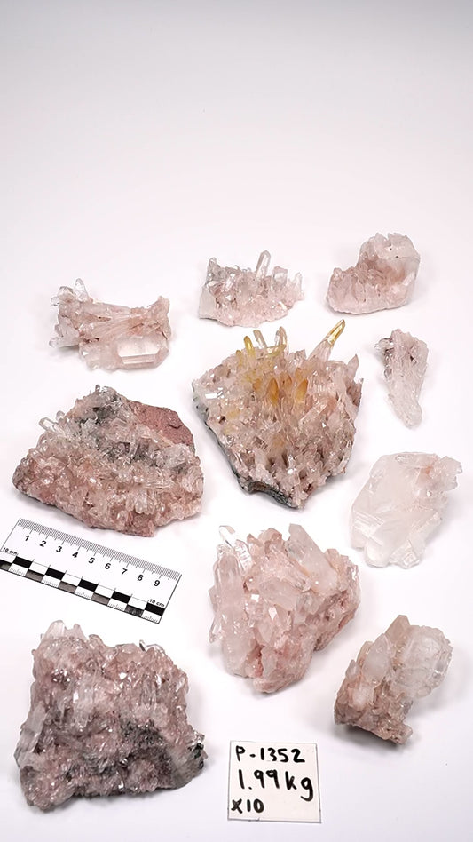 Pink Lemurian Quartz Clusters Small size (P-1352)