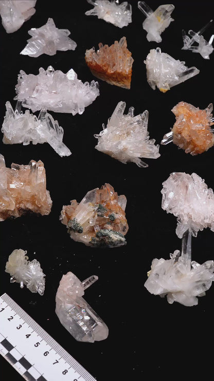 RAINBOW MIX LEMURIAN QUARTZ CLUSTERS (LC-3100) | WHOLESALE LOT | SMALL SIZE 1145g x17