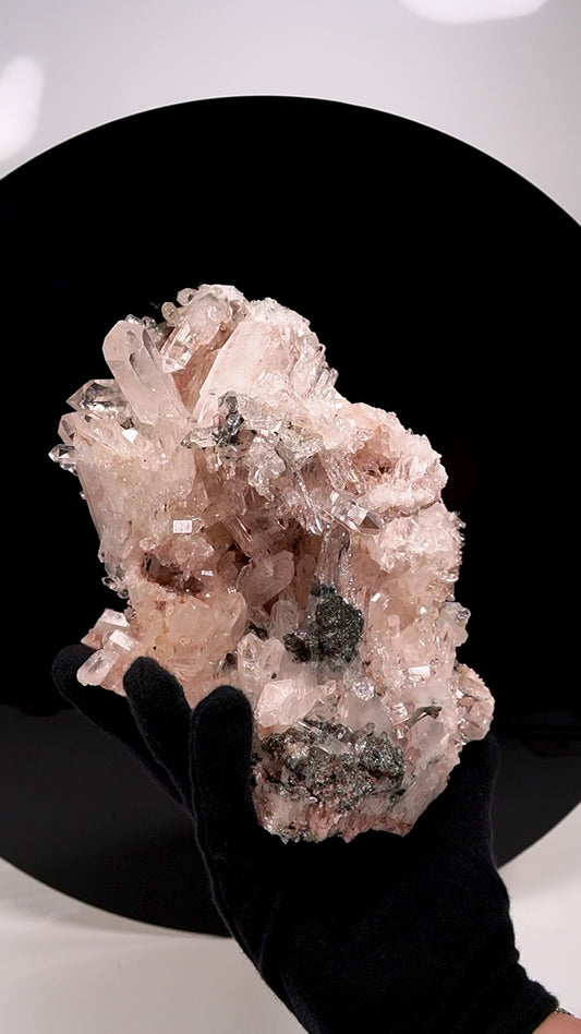 Pink Lemurian Quartz Cluster Large Size (P-1402) Single Wholesale Piece
