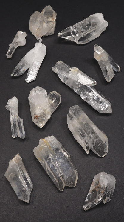 Tantric Twin Super Optical Lemurian Quartz crystal Points (SO-232) 1036 g x8