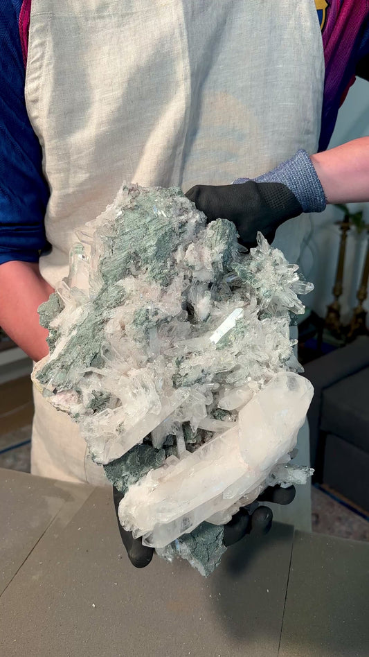 GREEN LEMURIAN QUARTZ CLUSTER (LC-284) 5824G X1 | WHOLESALE LOT