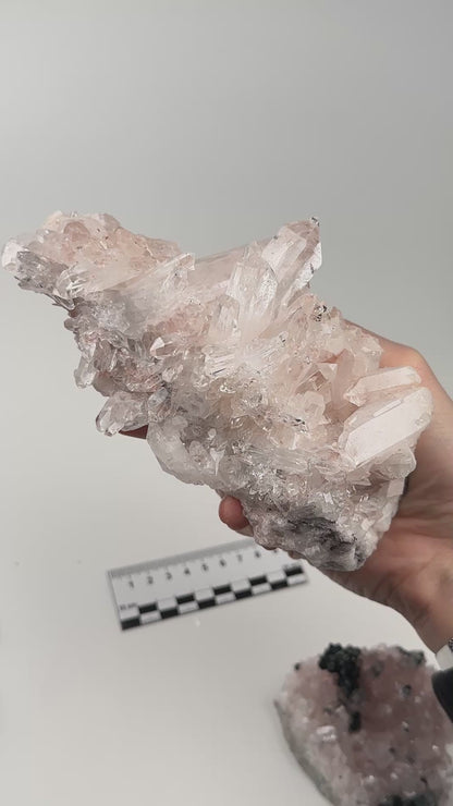 Pink Lemurian Quartz Clusters Medium size (P-1240) 2304g  x5 pieces