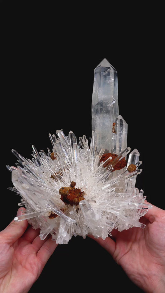NEEDLE SUPER OPTICAL LEMURIAN QUARTZ CLUSTER (LC-3061) | WHOLESALE LOT | LARGE SIZE 2140g x1