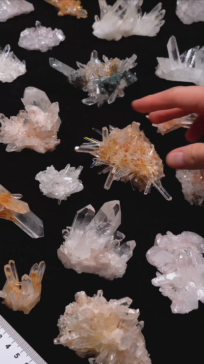 RAINBOW MIX LEMURIAN QUARTZ CLUSTERS (LC-3093) | WHOLESALE LOT | SMALL SIZE 1240g x18