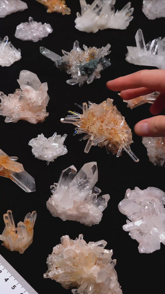RAINBOW MIX LEMURIAN QUARTZ CLUSTERS (LC-3093) | WHOLESALE LOT | SMALL SIZE 1240g x18