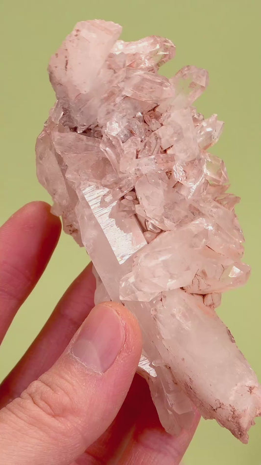 PINK LEMURIAN QUARTZ CLUSTERS (P-3012) | WHOLESALE LOT | SMALL & MEDIUM SIZE