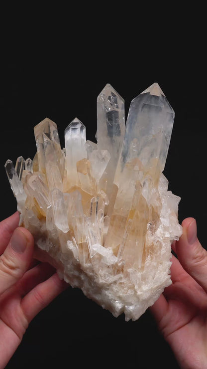 GOLDEN HEALER DNA BLUE SMOKE LEMURIAN QUARTZ CLUSTERS (LC-3083) | WHOLESALE LOT | MEDIUM SIZE 1235g x1