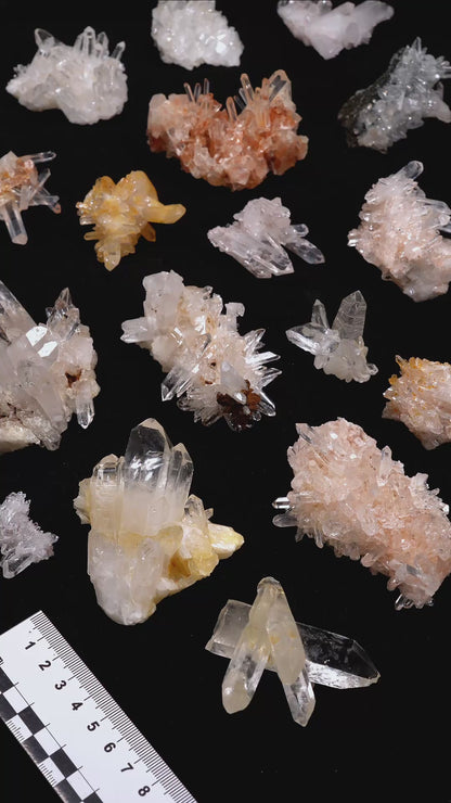 RAINBOW MIX LEMURIAN QUARTZ CLUSTERS (LC-3096) | WHOLESALE LOT | SMALL SIZE 1180g x17