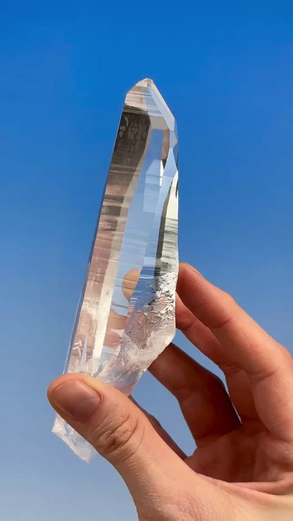 光のレーザーソード ペーニャス ブランカス レムリアン クォーツ クリスタル ポイント コロンビア産 (CO-206) 227g