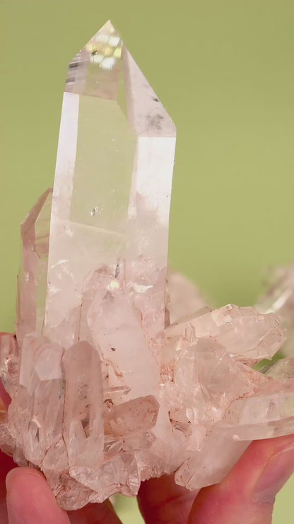PINK LEMURIAN QUARTZ CLUSTERS (P-3013) | WHOLESALE LOT | MEDIUM & SMALL SIZE
