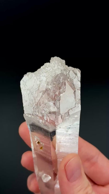 コレクター標本 エレスチャル レーザー ソード オブ ライト ペニャス ブランカス レムリアン クォーツ クリスタル ポイント コロンビア産 (ロット: CO-211) 185g