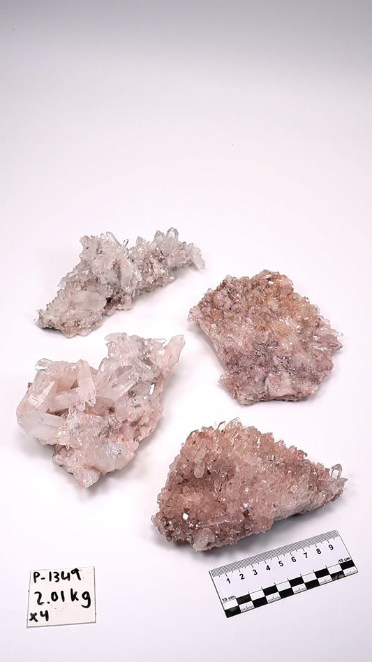 Pink Lemurian Quartz Clusters (P-1349)